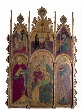 Madonna con Bambino, Santa Lucia e Santa Caterina D'Alessandria; Crocifissione; Annunciazione